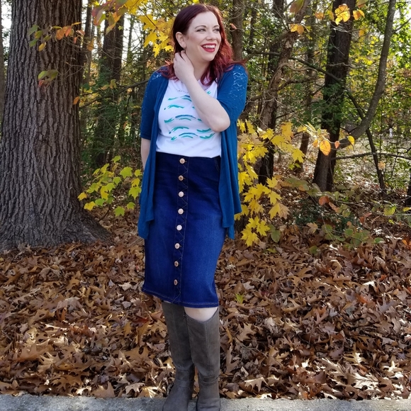 Denim Skirt elastic waistband - Picture 3 of 6